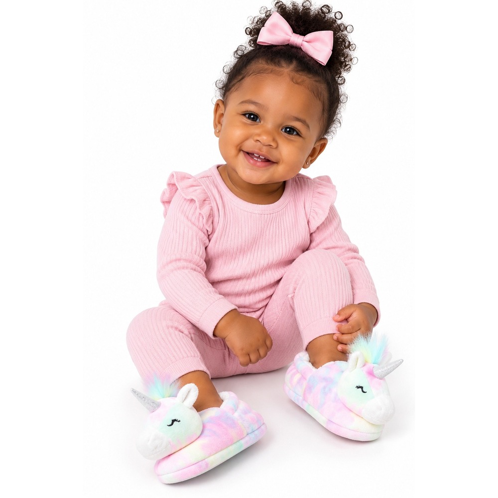 Toddler Girl Unicorn Slippers by Cat & Jack Pink Size 5/6 Small New With Tags